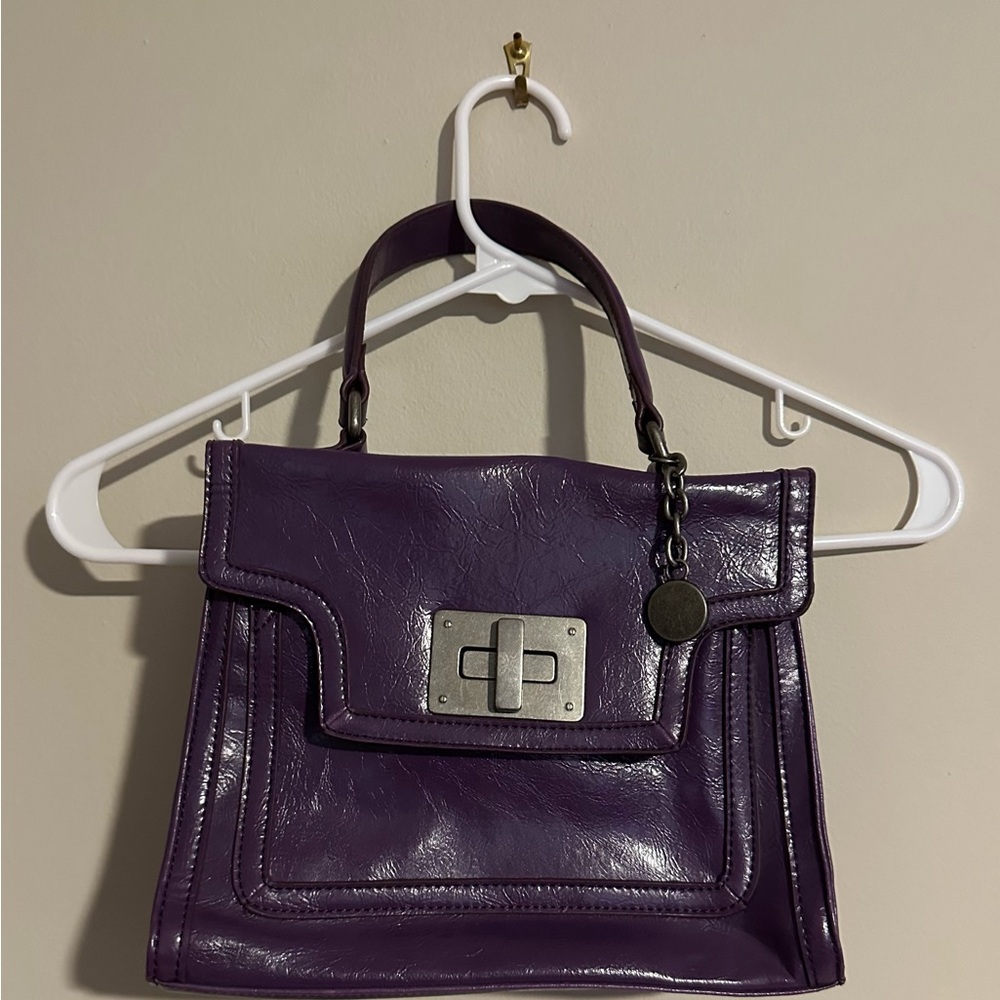 Simply Vera Vera Wang Purple Satchel with Silver Hardware